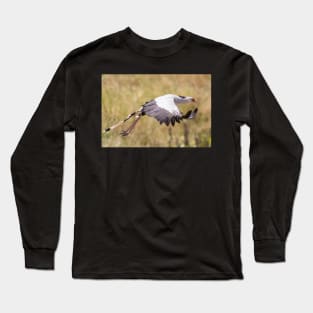 Secretary Bird in flight Long Sleeve T-Shirt